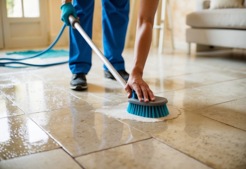 how to restore limestone floor tiles