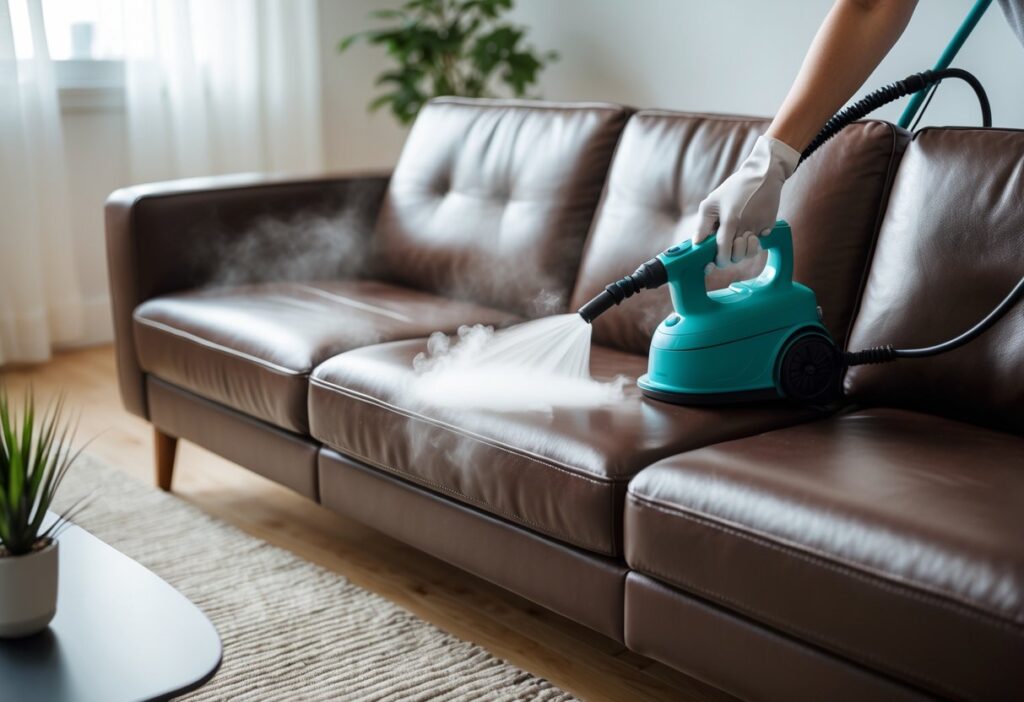 Can You Steam Clean a Leather Couch image